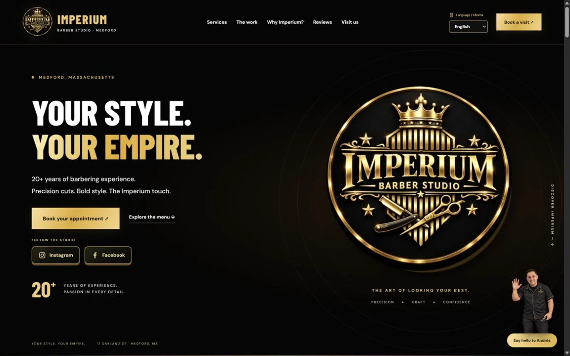 Sitio de Imperium Barber Studio